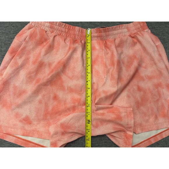 Lululemon Men's Shadow Mesh Red Orange Channel Cross Swim Short Size XL - Picture 4 of 6